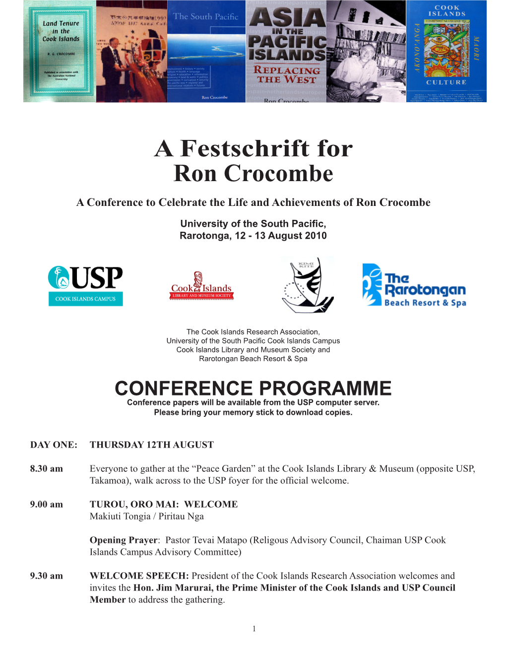 Festschrift Programme 2010