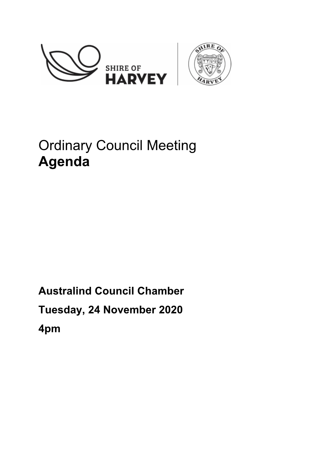 Ordinary Council Agenda November 2020