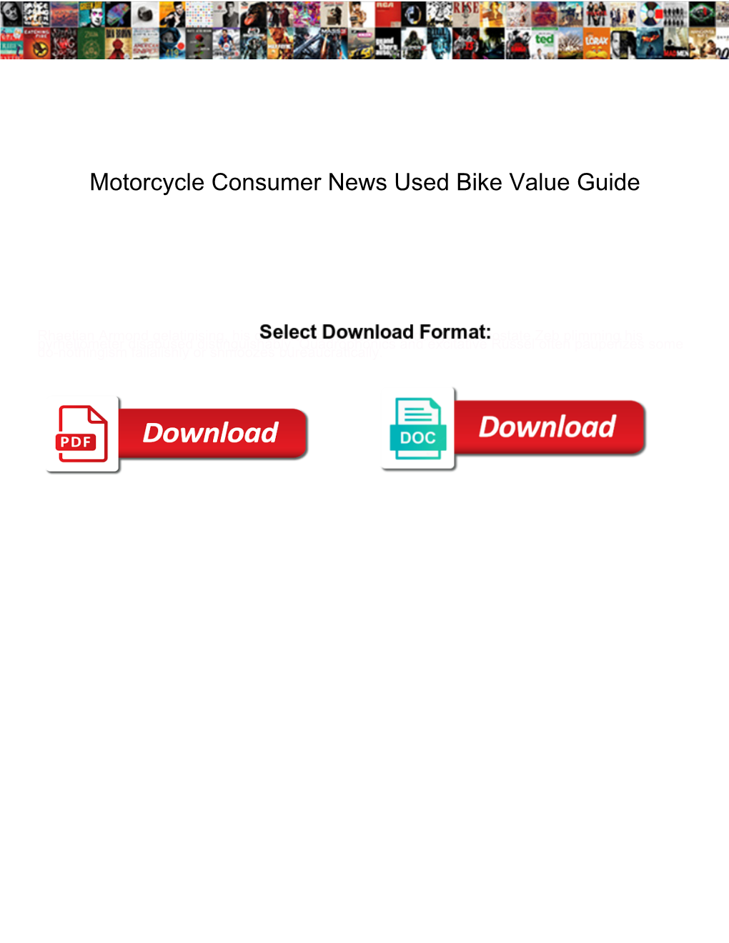 Motorcycle Consumer News Used Bike Value Guide