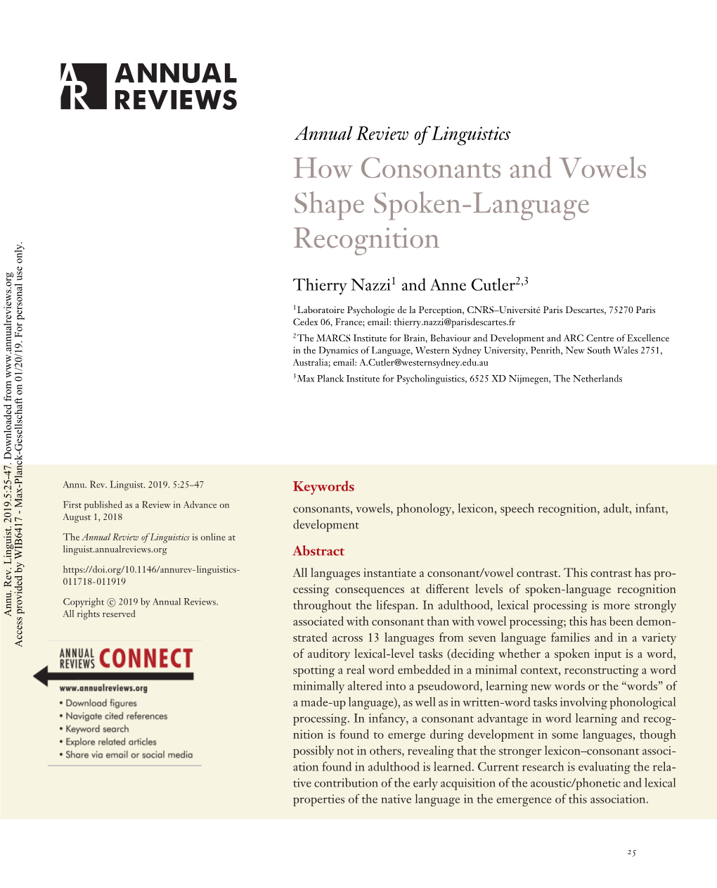 How Consonants and Vowels Shape Spoken-Language Recognition