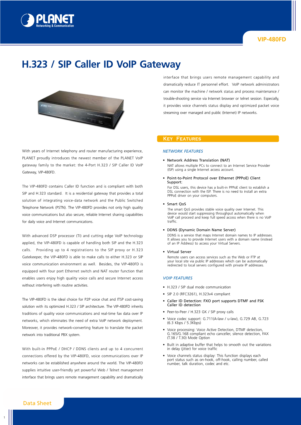 H.323 / SIP Caller ID Voip Gateway