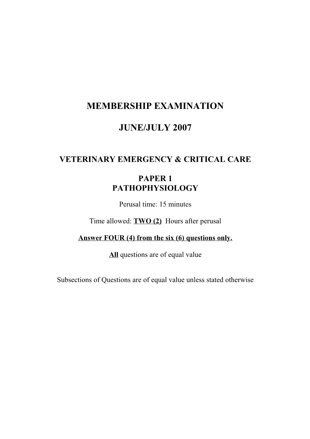 Veterinary Emergency & Critical Care