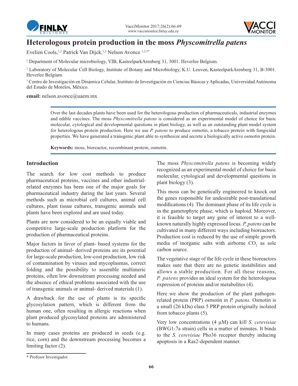 Heterologous Protein Production in the Moss Physcomitrella Patens