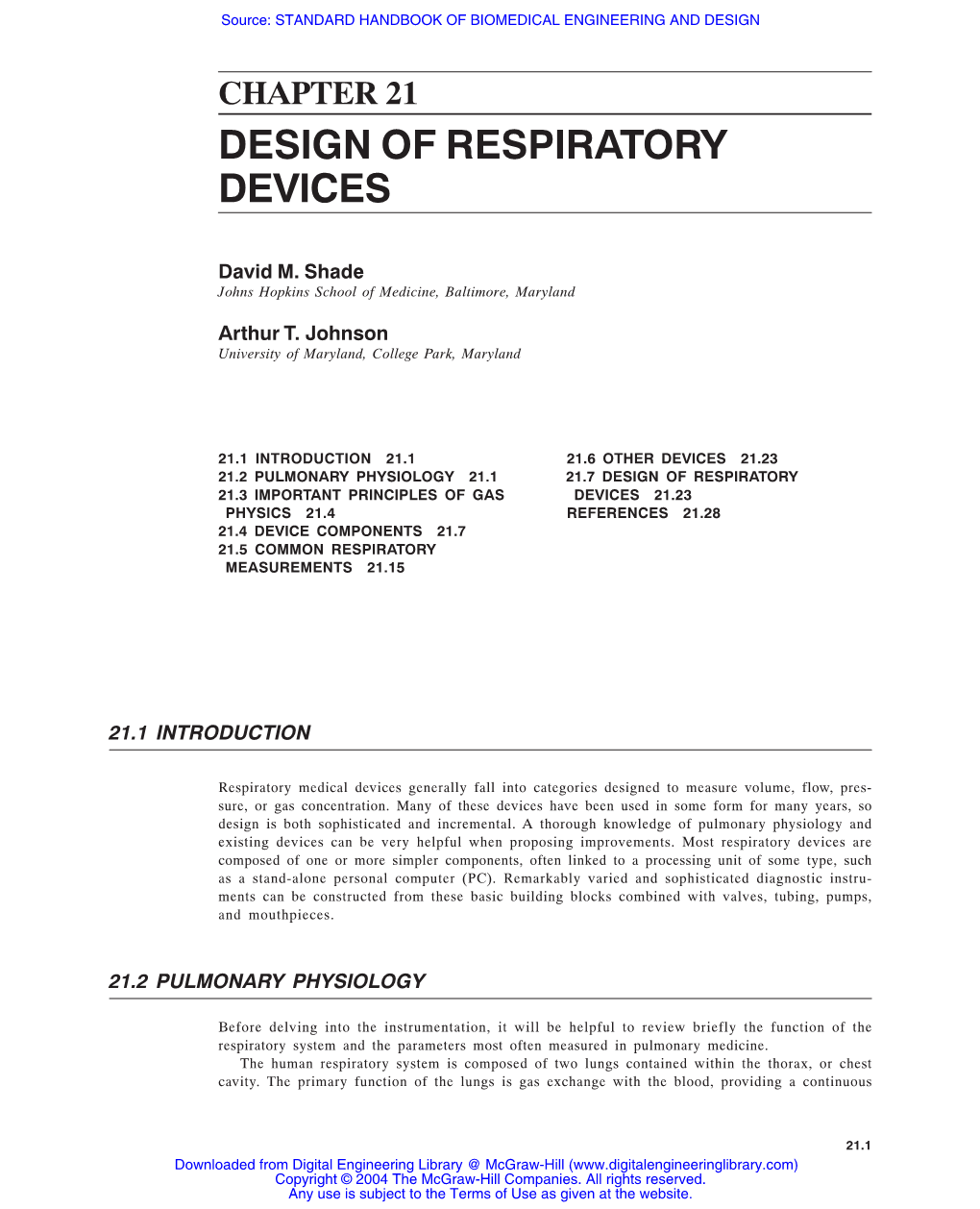 Design of Respiratory Devices