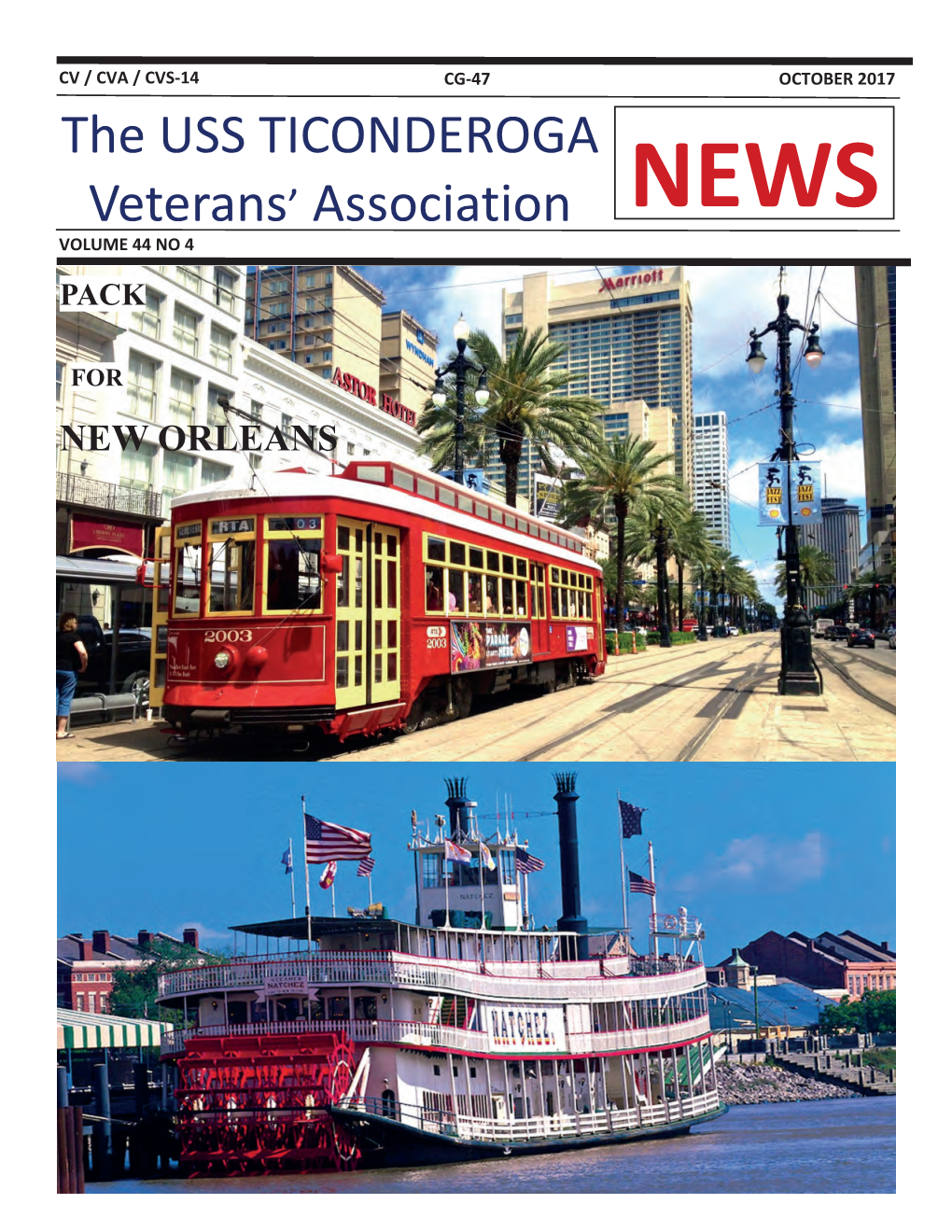 The USS TICONDEROGA Veterans' Association NEWS