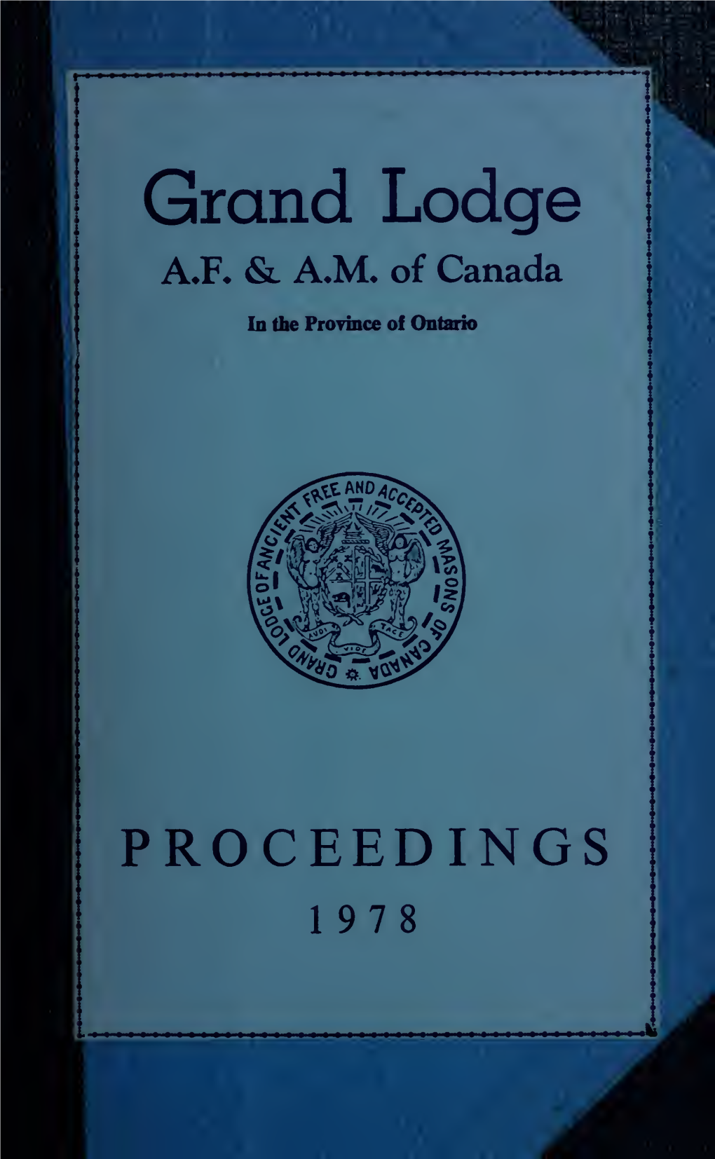 Grand Lodge of AF & AM of Canada, 1978