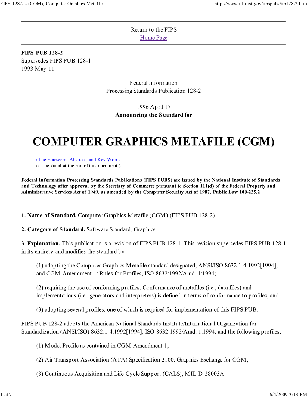 Computer Graphics Metafile (Cgm)