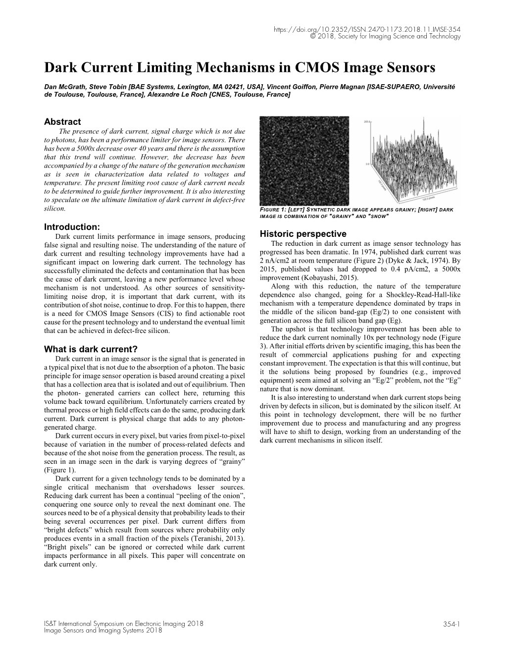 Dark Current Limiting Mechanisms in CMOS Image Sensors