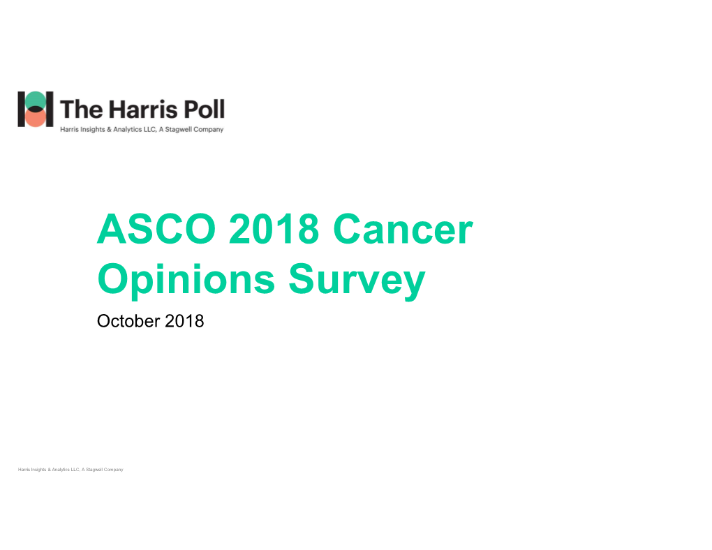 ASCO 2018 Cancer Opinions Survey October 2018