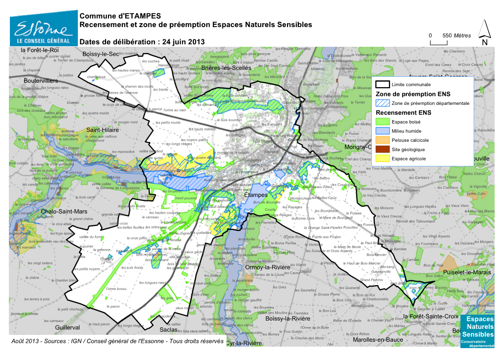 Commune D'etampes Recensement Et Zone De Préemption Espaces