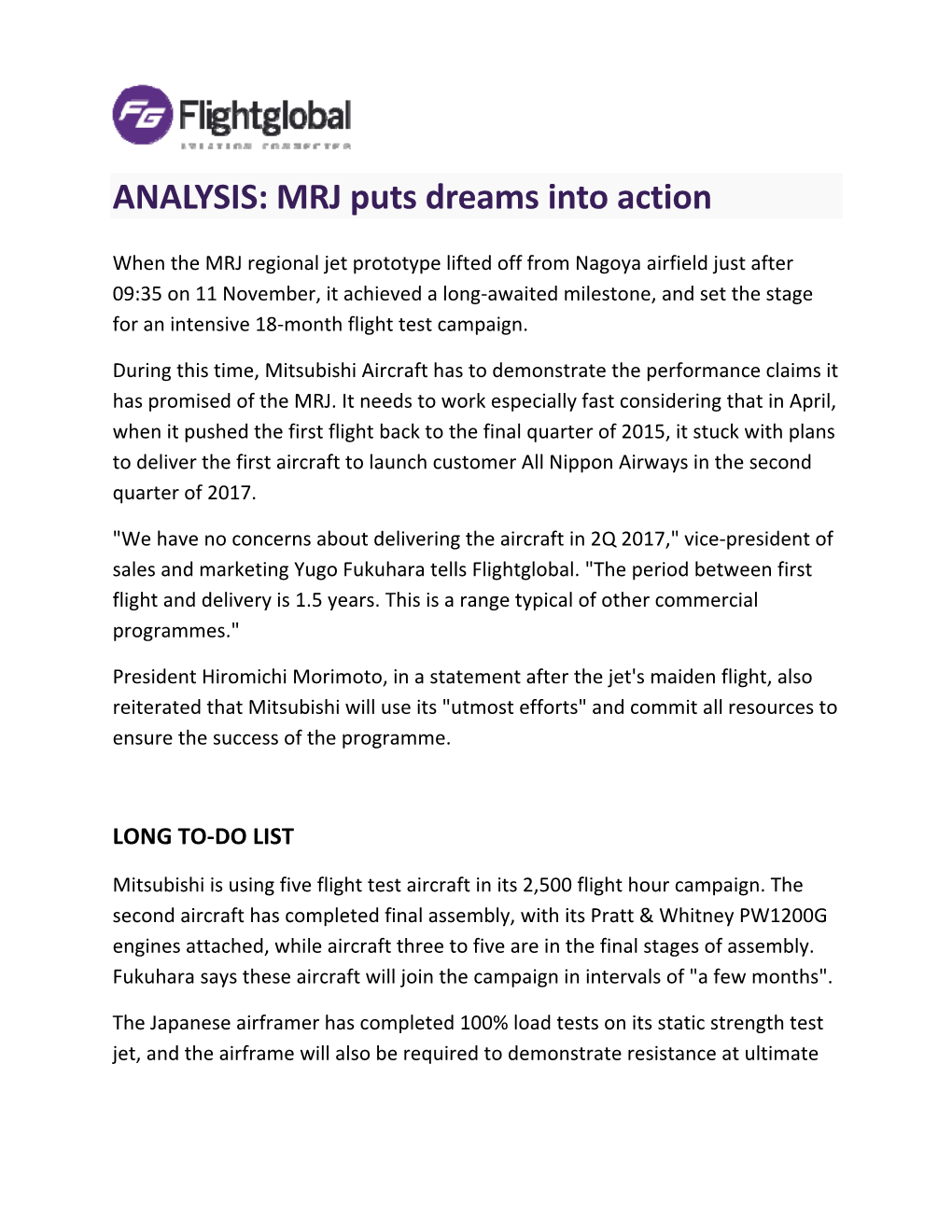 MRJ Puts Dreams Into Action