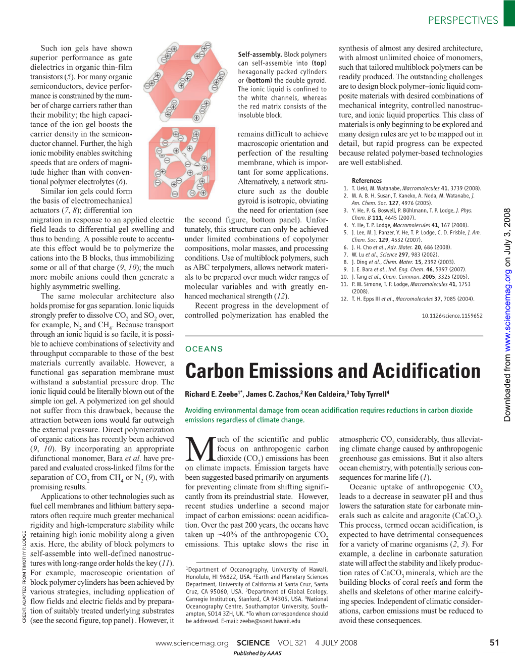 Carbon Emissions and Acidification Ionic Liquid Could Be Literally Blown out of the Richard E