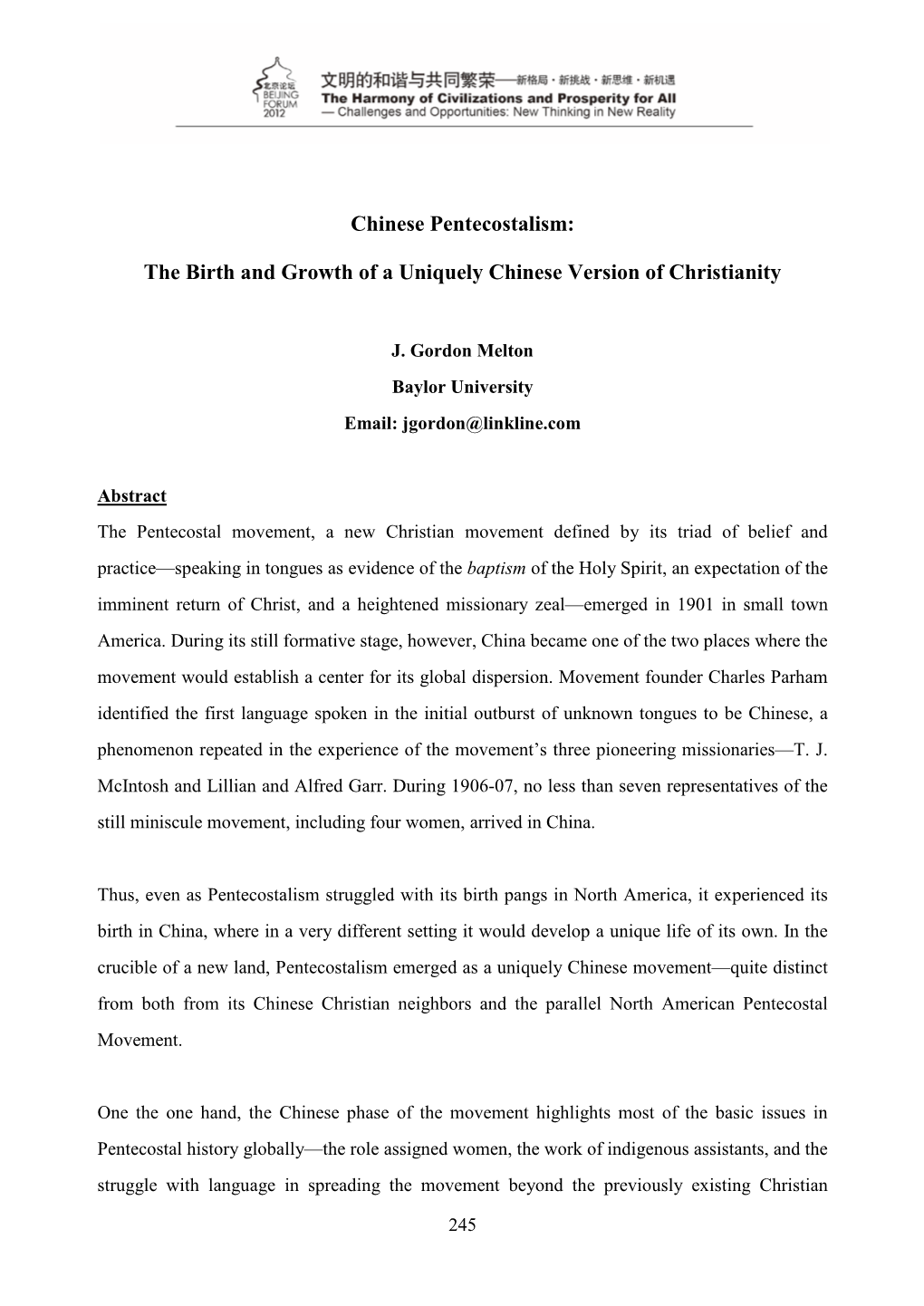 The Birth and Growth of a Uniquely Chinese Version of Christianity