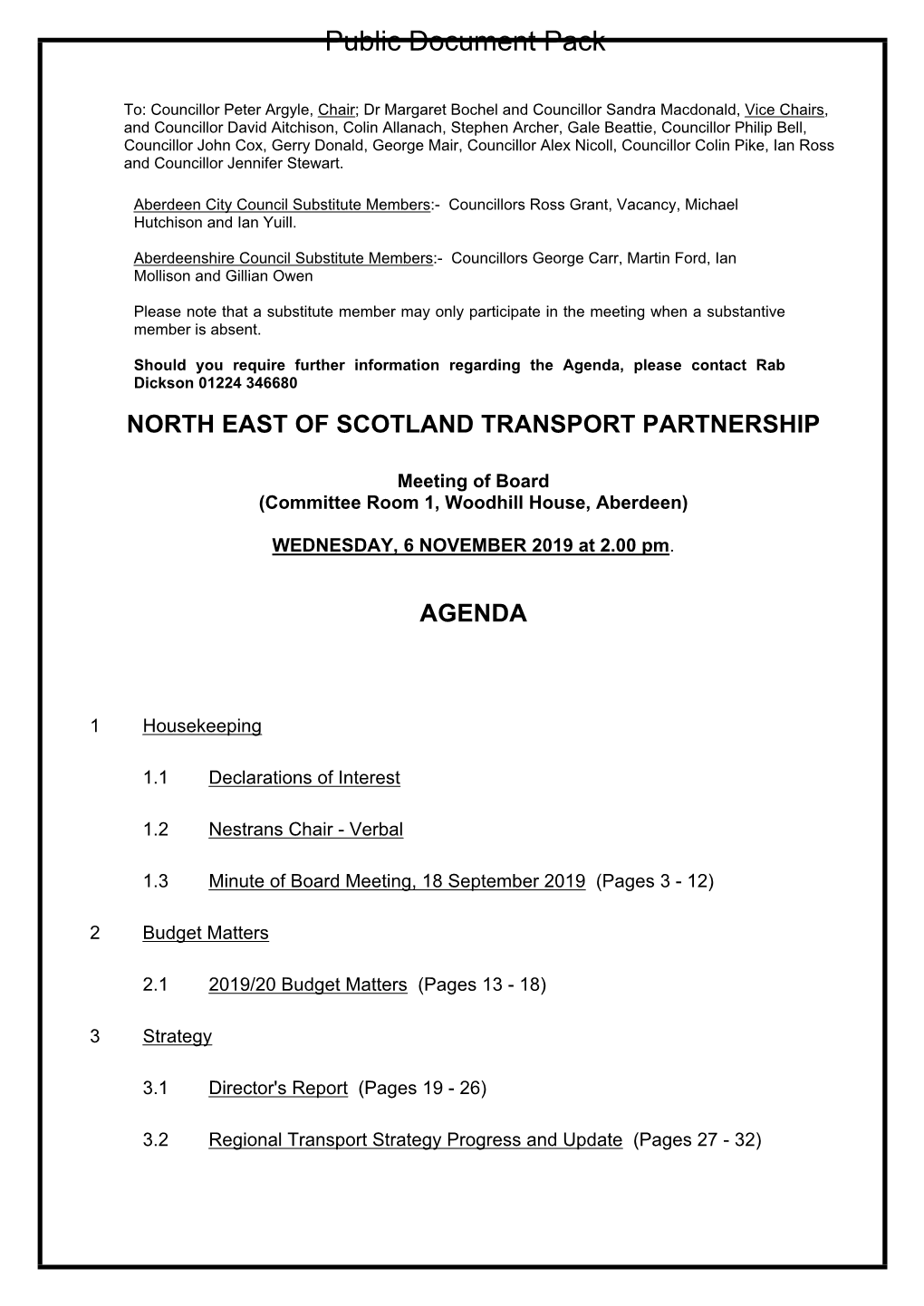 (Public Pack)Agenda Document for North East of Scotland