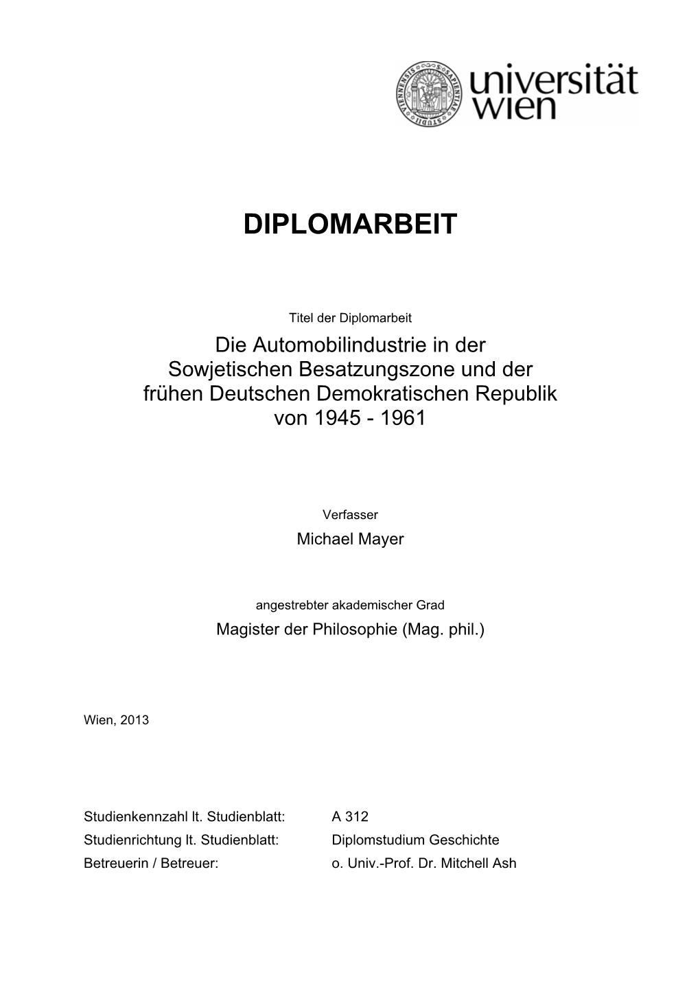 Automobilindustrie in Deutschland Bis 1945