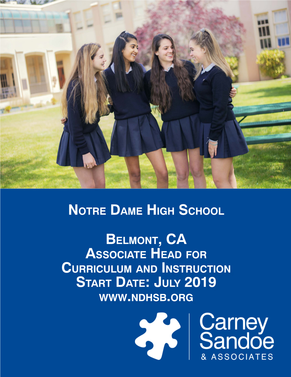 Notre Dame High School Belmont, Ca Associate Head for Curriculum And