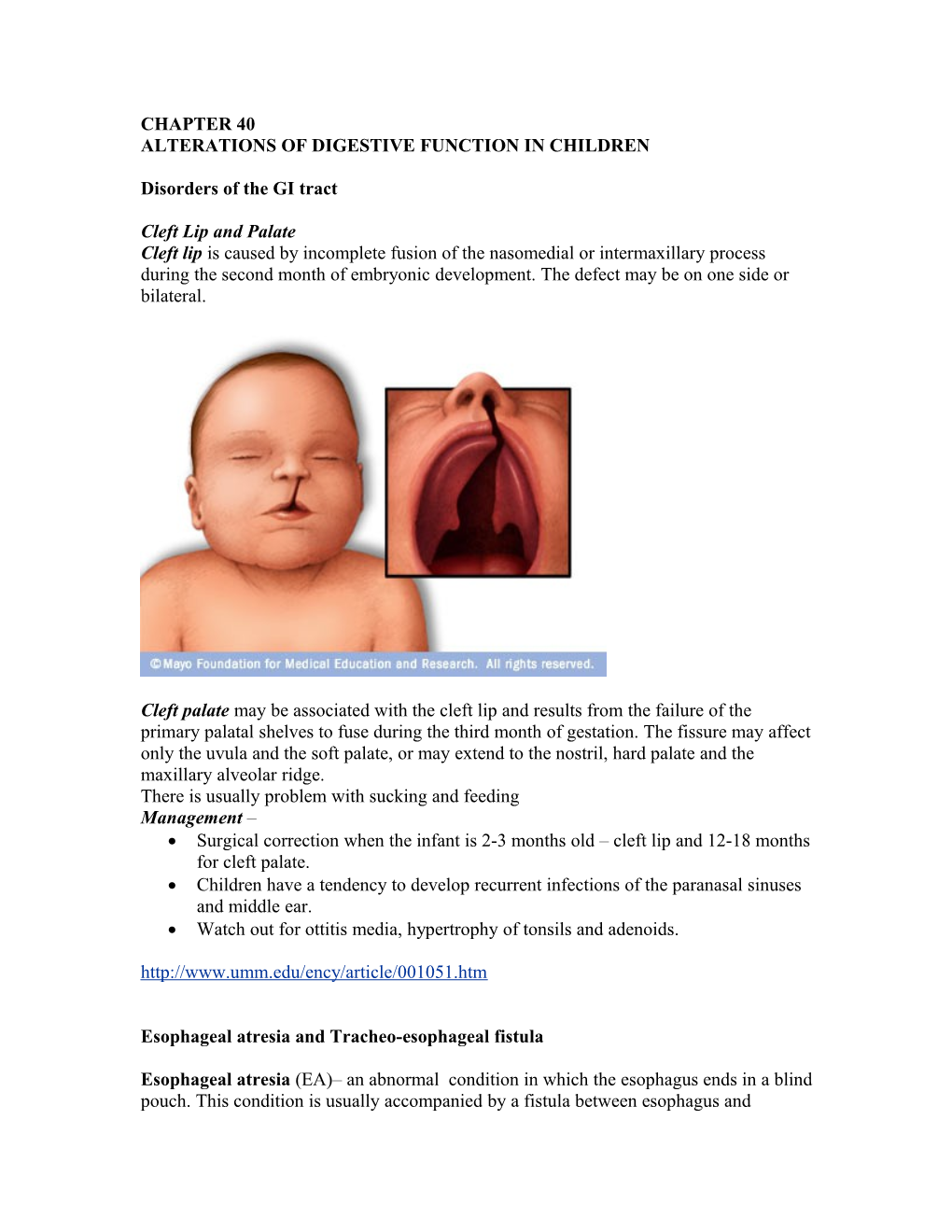 Alterations of Digestive Function in Children