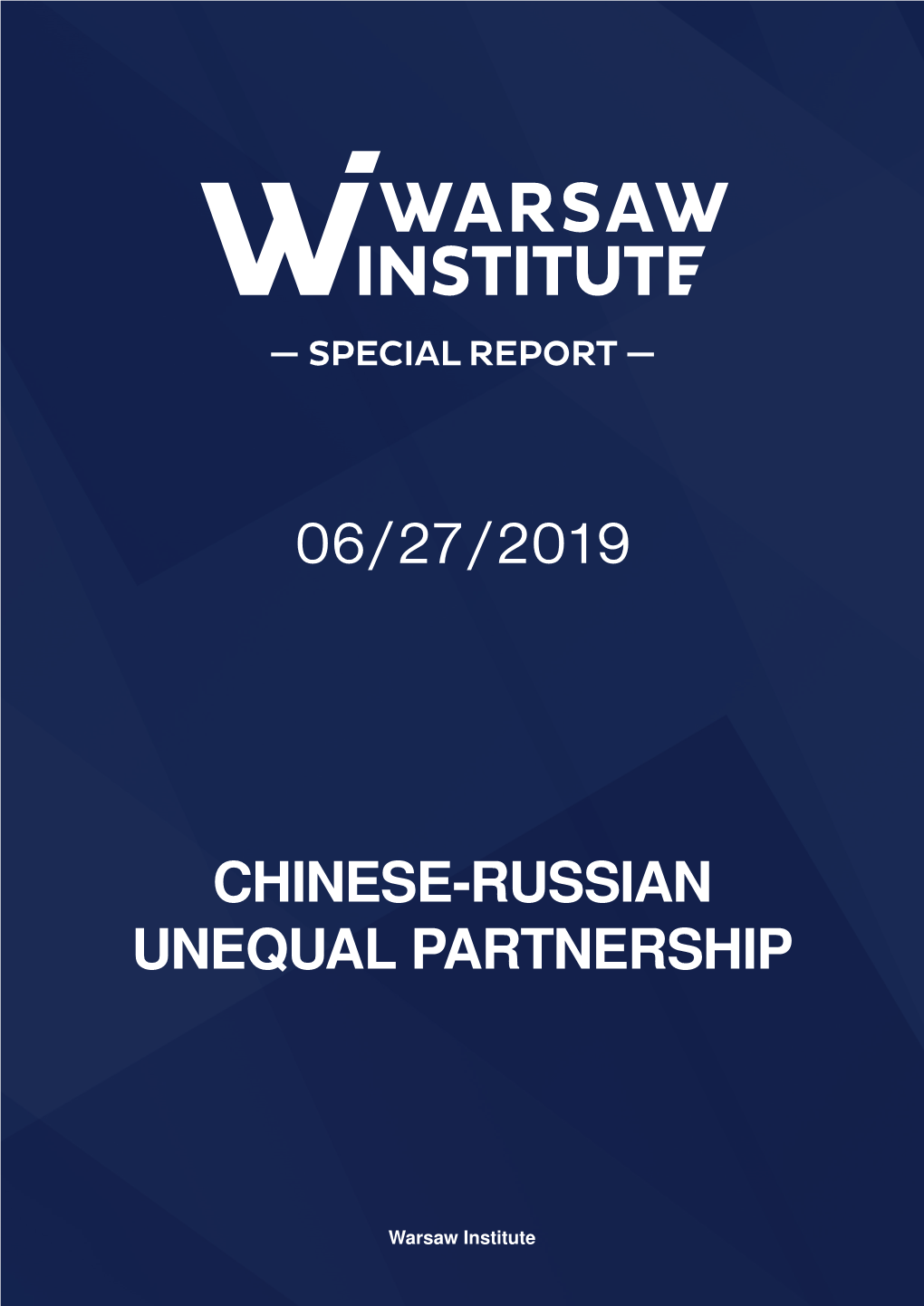 Chinese-Russian Unequal Partnership