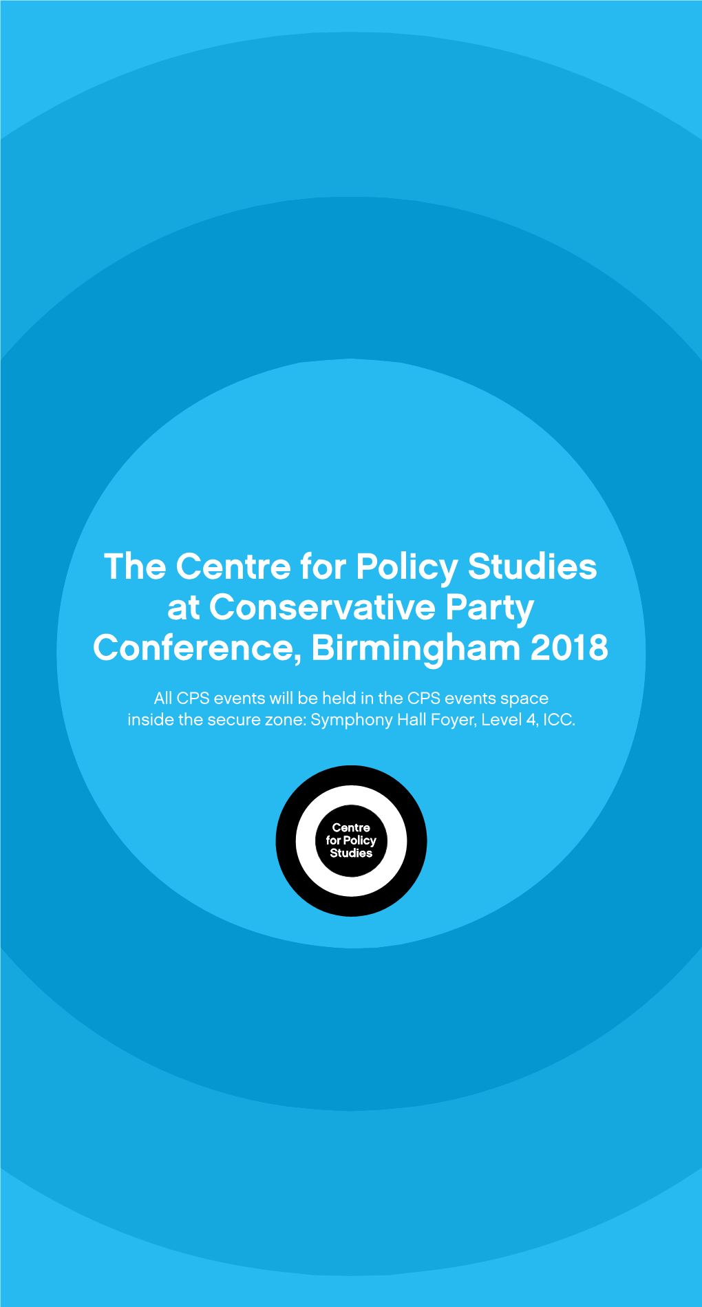 The Centre for Policy Studies at Conservative Party Conference, Birmingham 2018