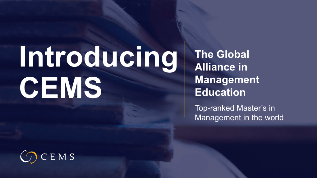 The Global Alliance in Management Education