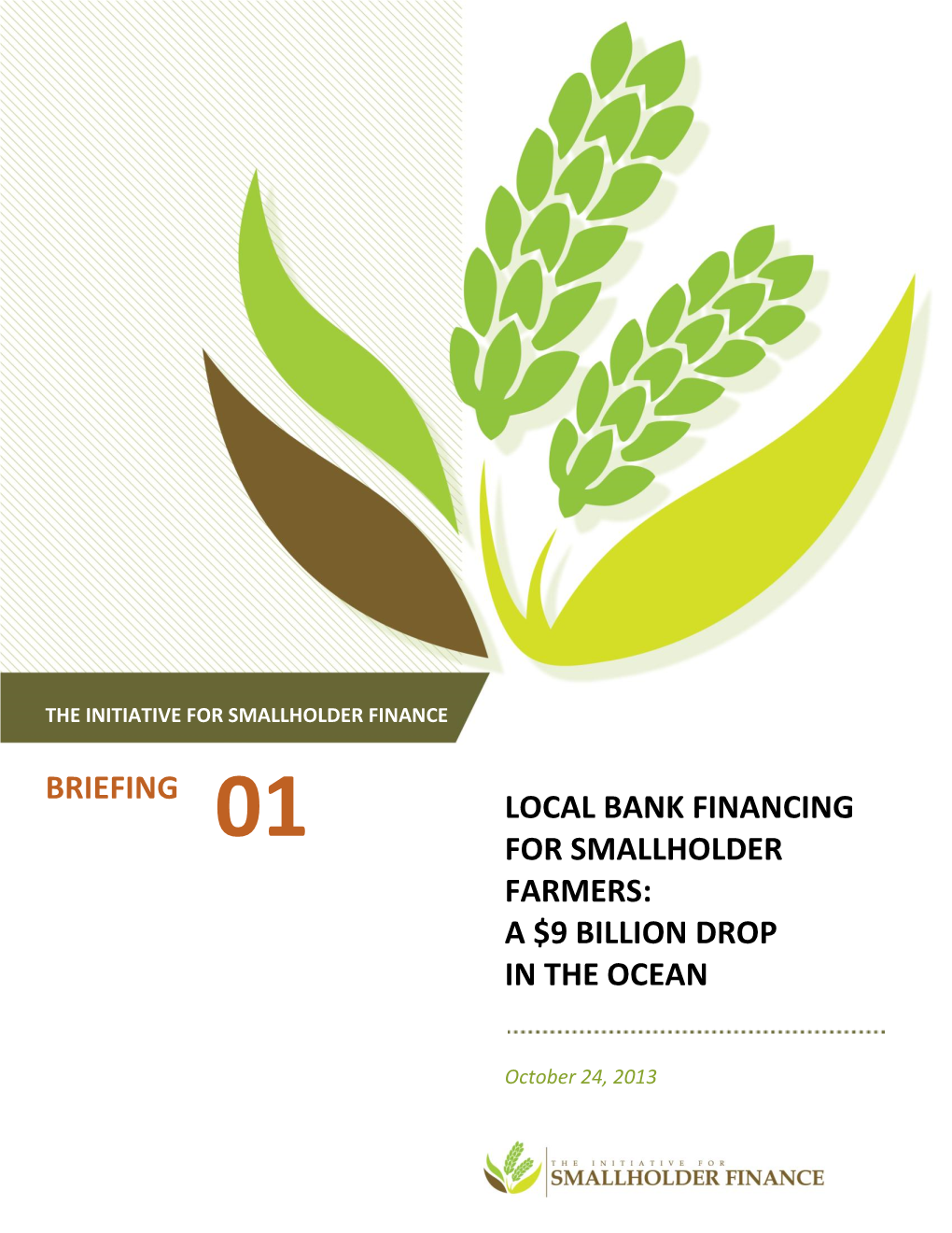 The Initiative for Smallholder Finance Briefing Template