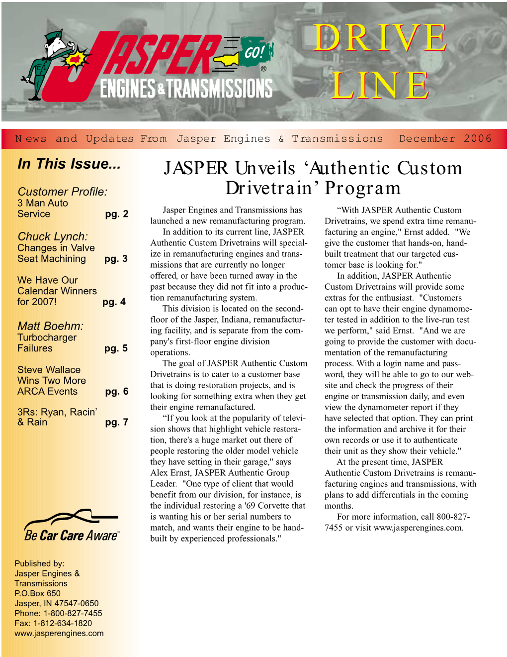 December 2006 in This Issue