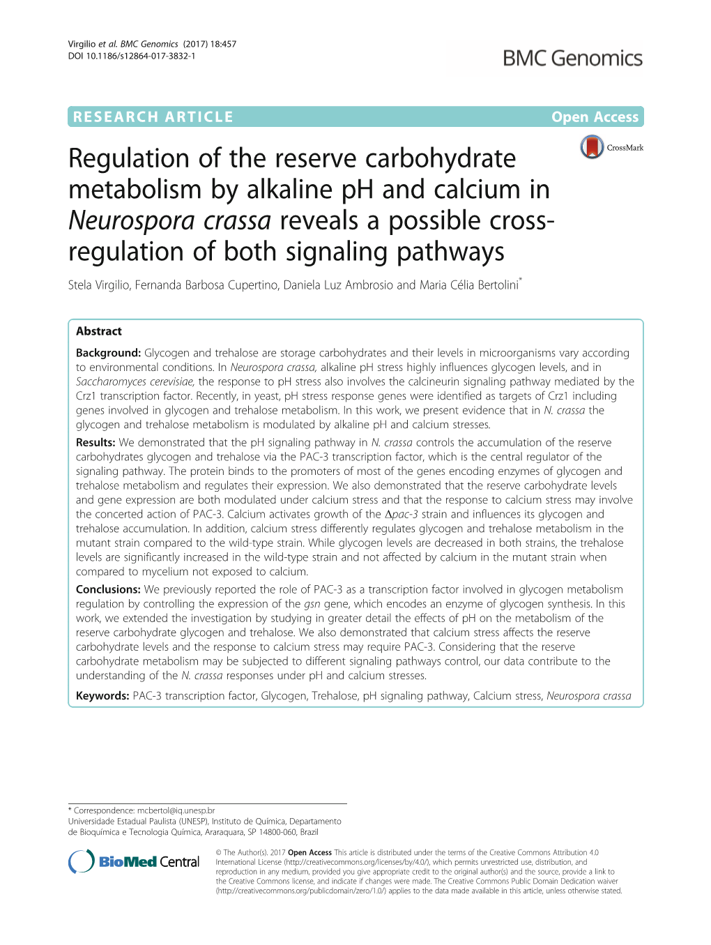 Regulation of the Reserve Carbohydrate Metabolism By