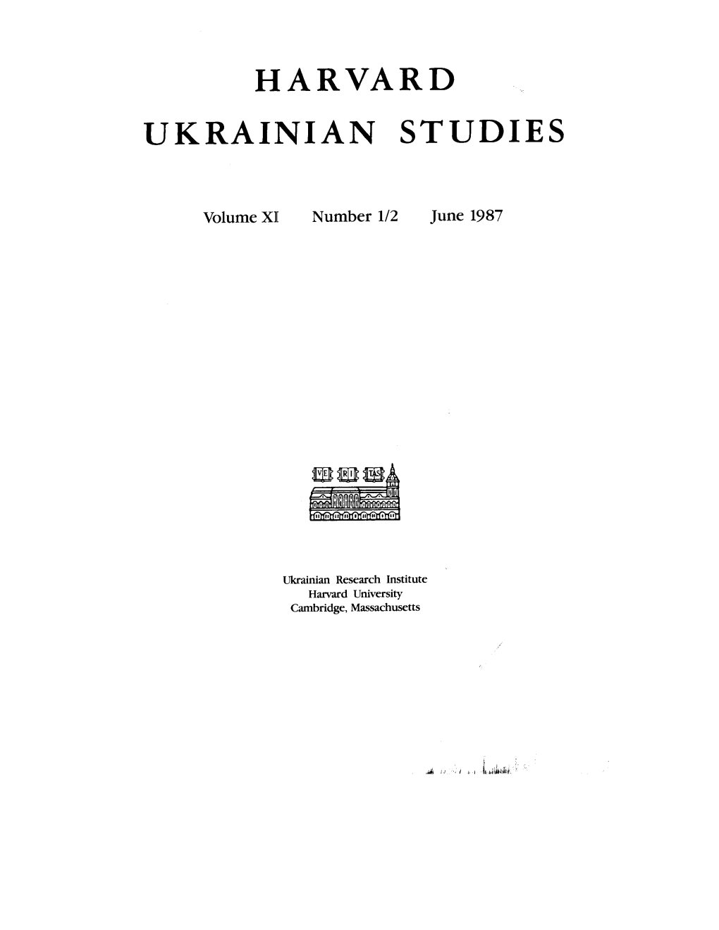 Harvard Ukrainian Studies