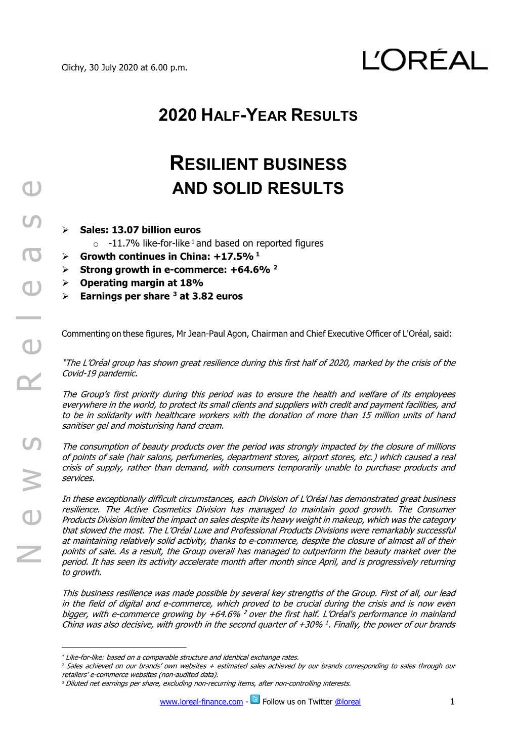 2020 Half-Year Results