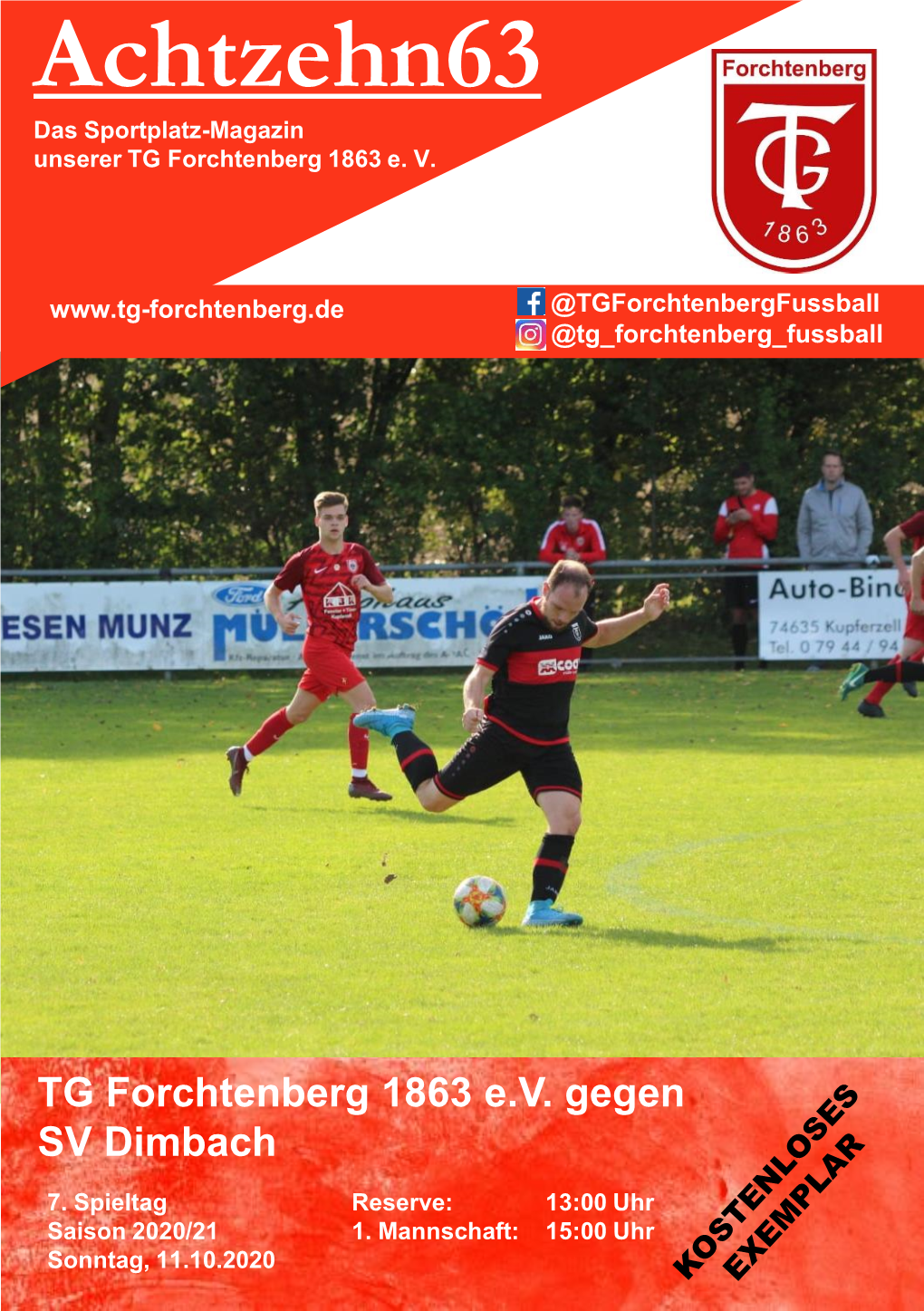 Achtzehn63 Das Sportplatz-Magazin Unserer TG Forchtenberg 1863 E