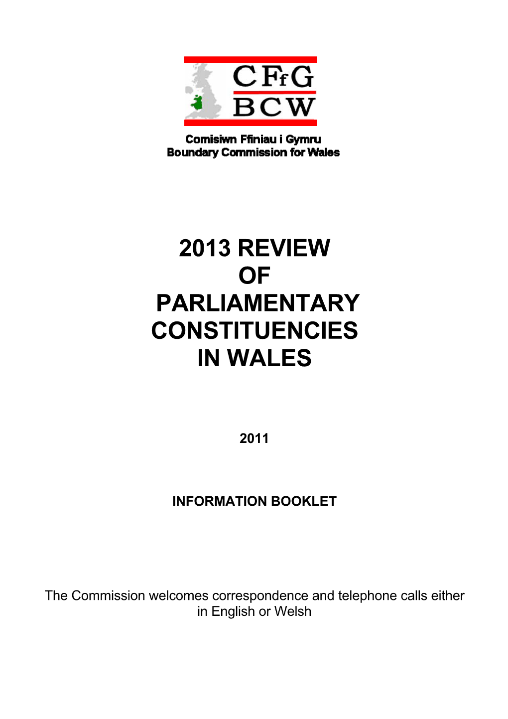 2013 Review of Parliamentary Constituencies in Wales