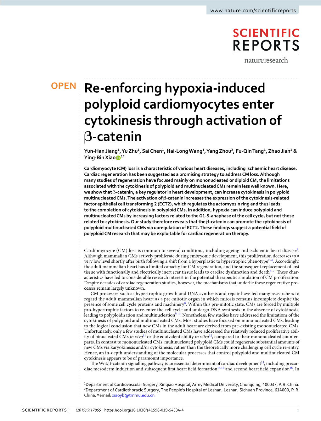 Re-Enforcing Hypoxia-Induced Polyploid Cardiomyocytes Enter