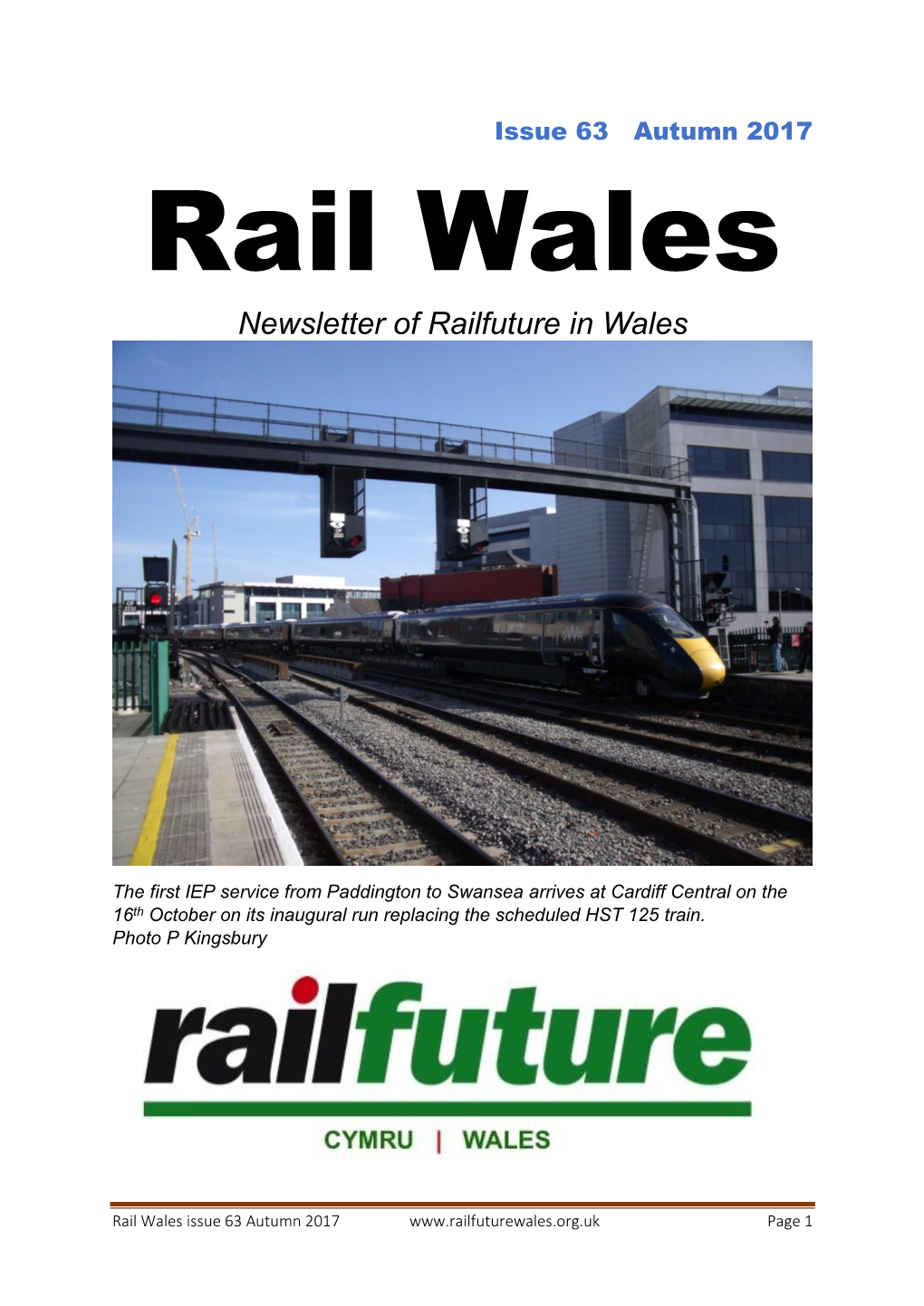 Newsletter of Railfuture in Wales