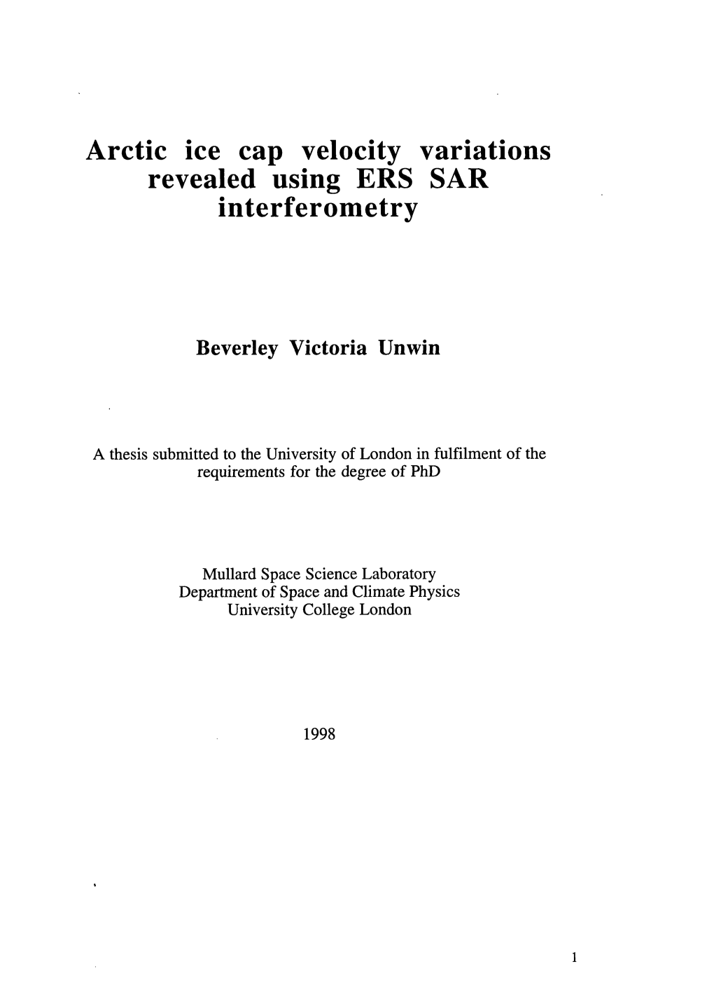 Arctic Ice Cap Velocity Variations Revealed Using ERS SAR Interferometry