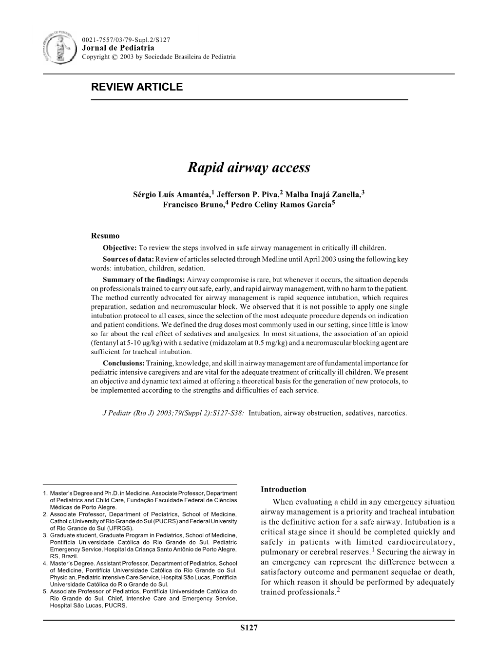 Rapid Airway Access