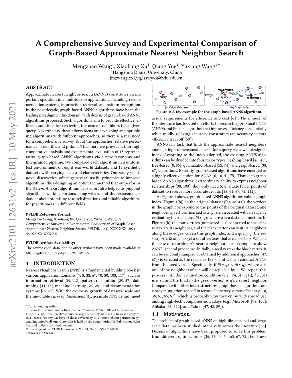 A Comprehensive Survey and Experimental Comparison of Graph-Based Approximate Nearest Neighbor Search