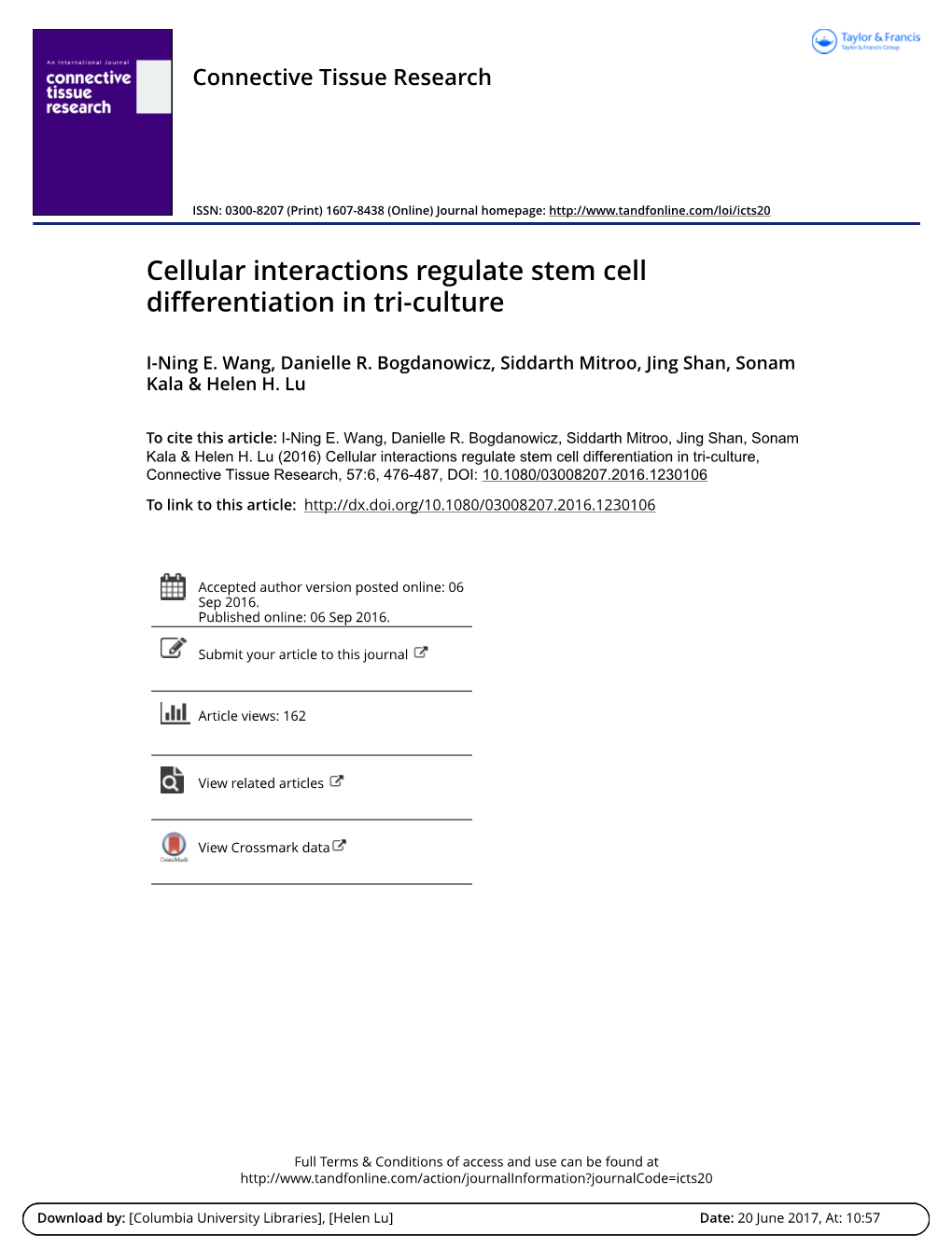 Cellular Interactions Regulate Stem Cell Differentiation in Tri-Culture