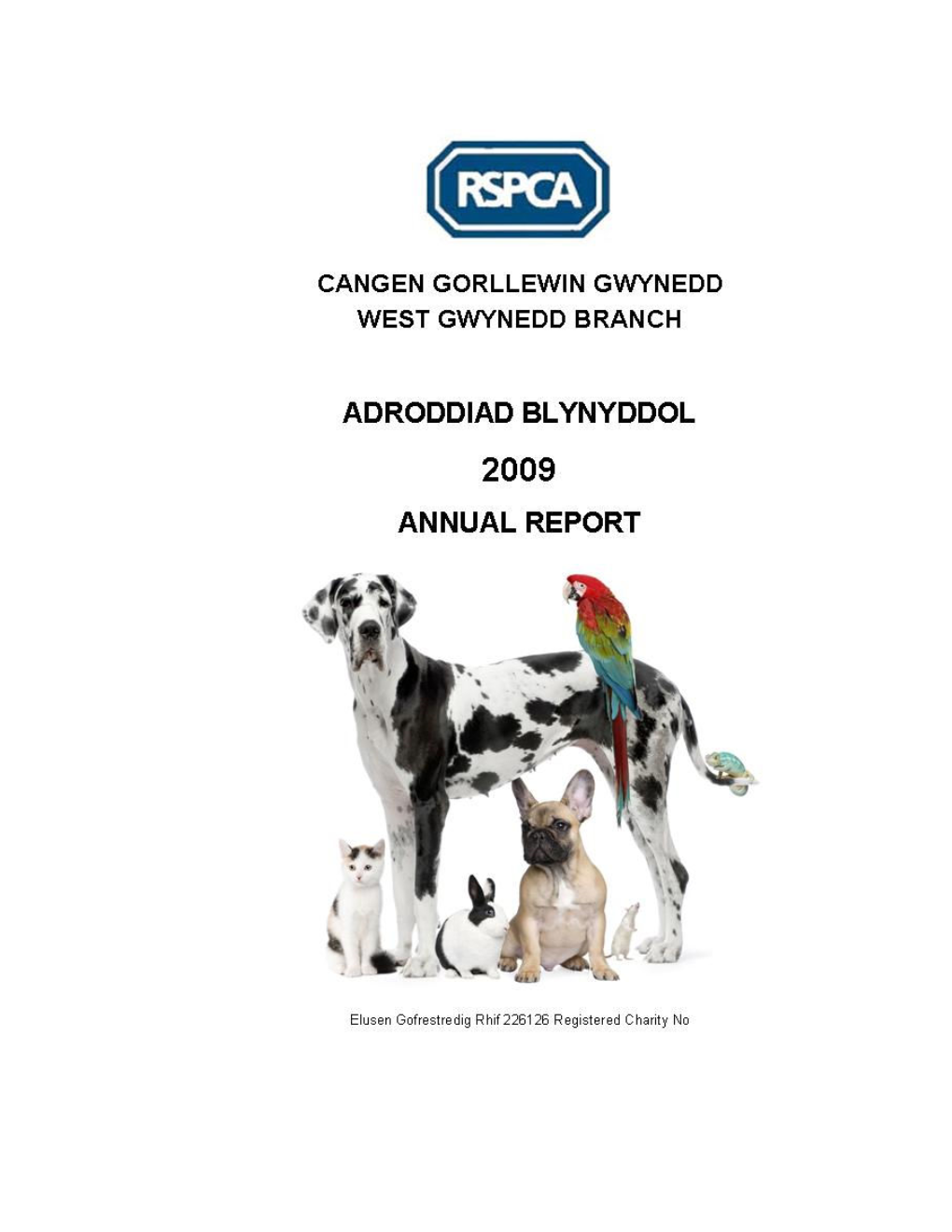 RSPCA West Gwynedd Annual Report 2009 INDEX