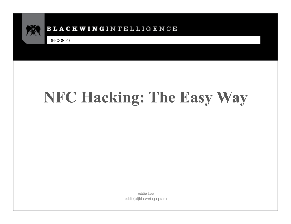 NFC Hacking: the Easy Way