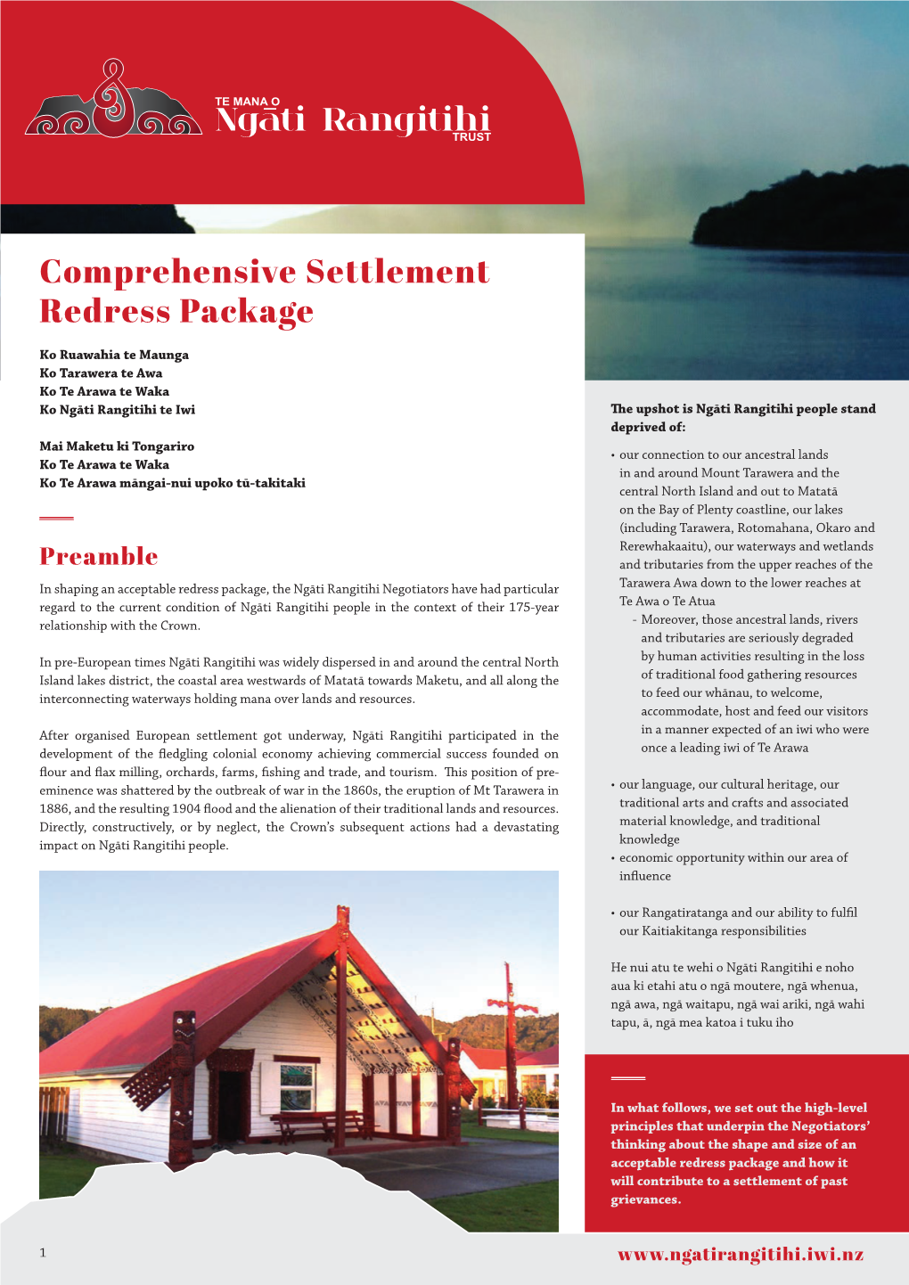 Comprehensive Settlement Redress Package