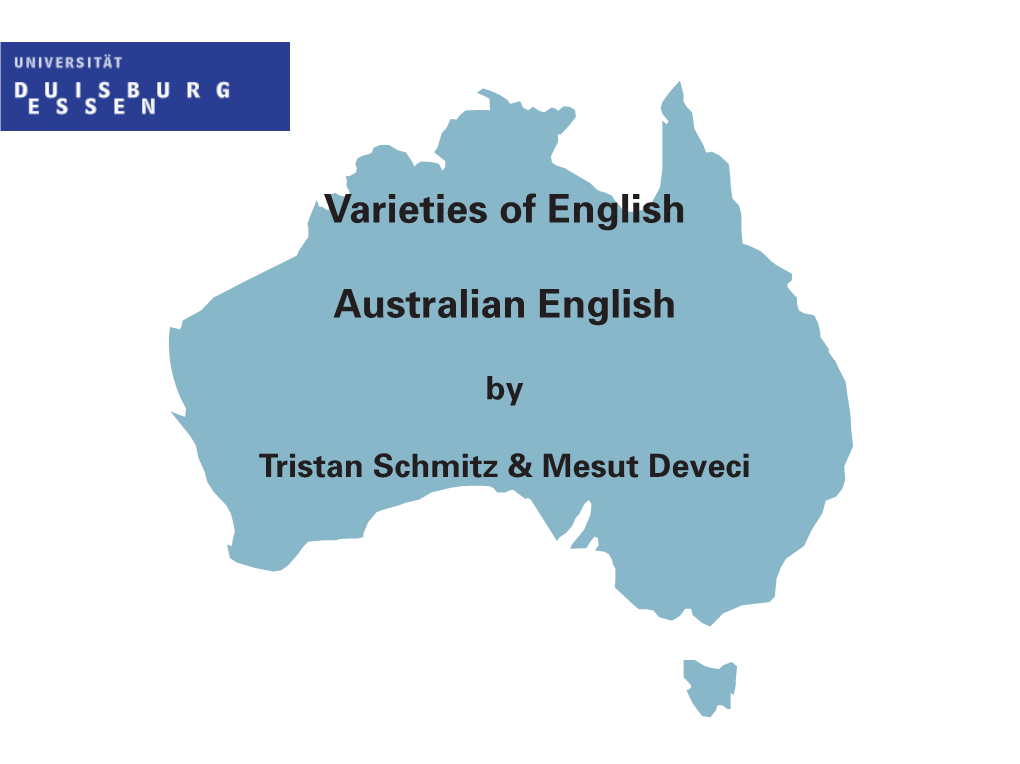 Varieties of English Australian English