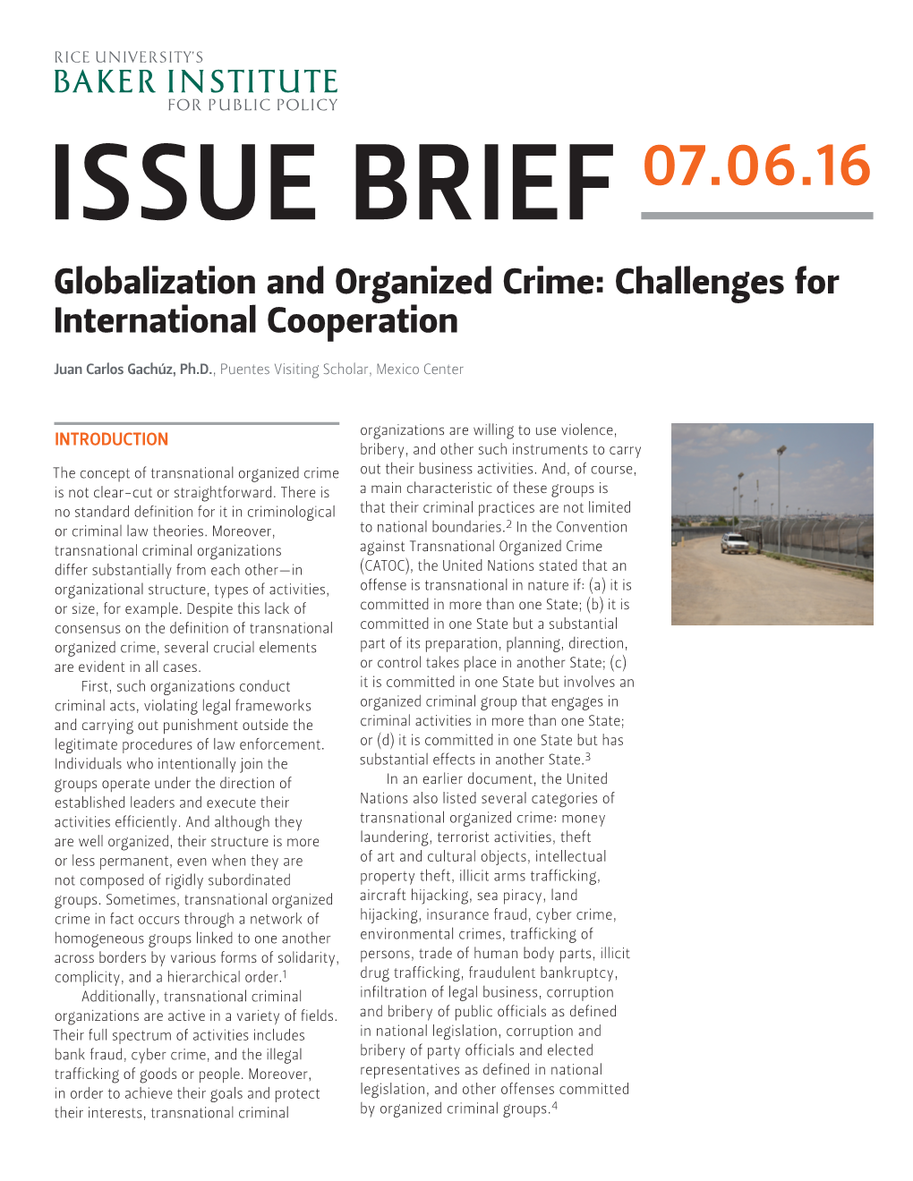 Globalization and Organized Crime: Challenges for International Cooperation