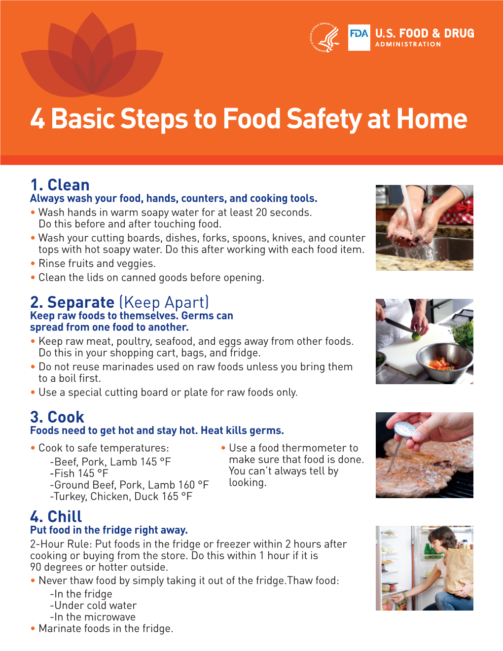 4 Basic Steps to Food Safety at Home (2017)