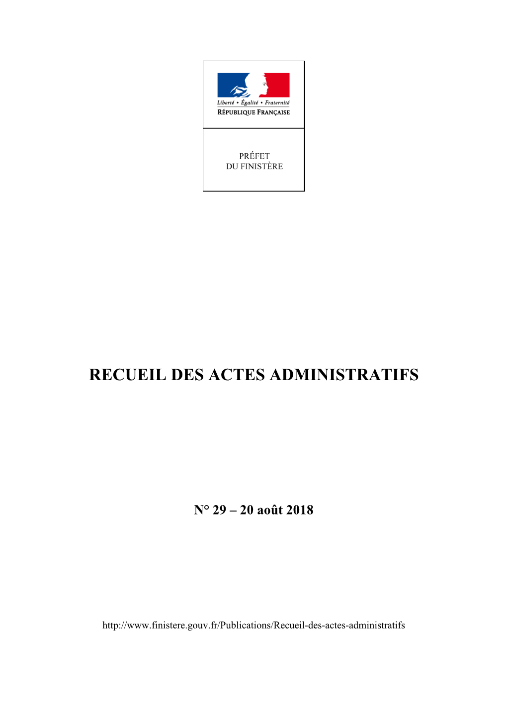 Recueil Des Actes Administratifs