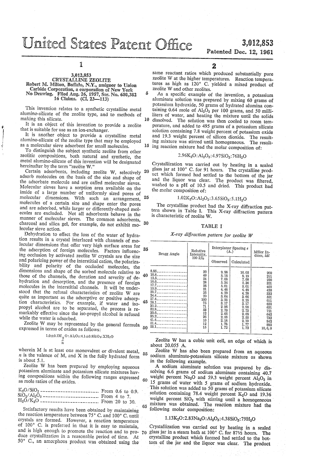 United States Patent Off Patented Dec