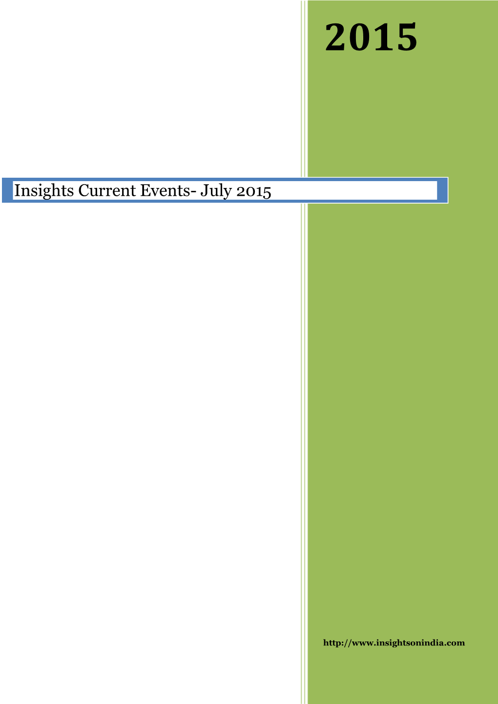 Insights Current Events-July 2015