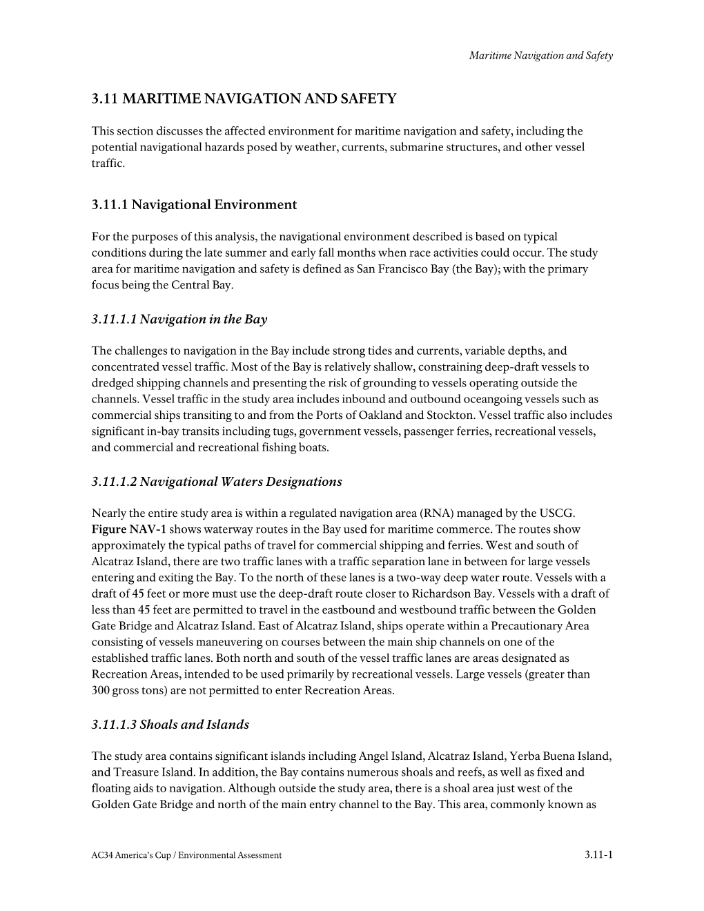 3.11 Maritime Navigation and Safety