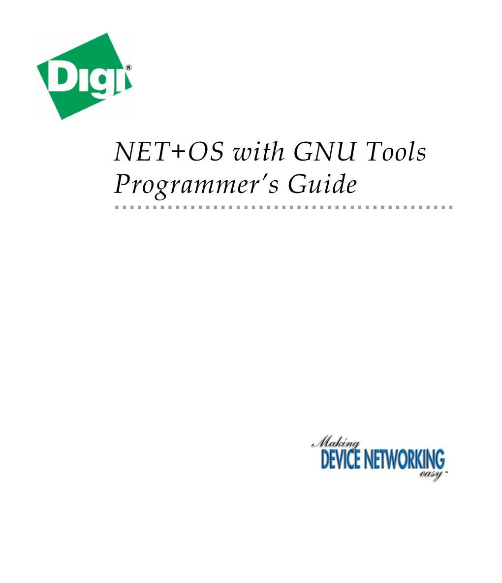 NET+OS with GNU Tools Programmer's Guide