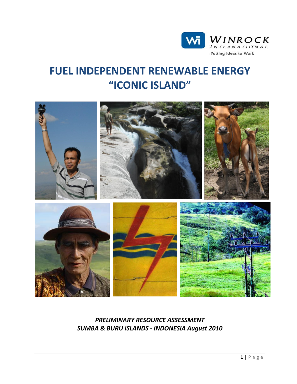 Fuel Independent Renewable Energy “Iconic Island”