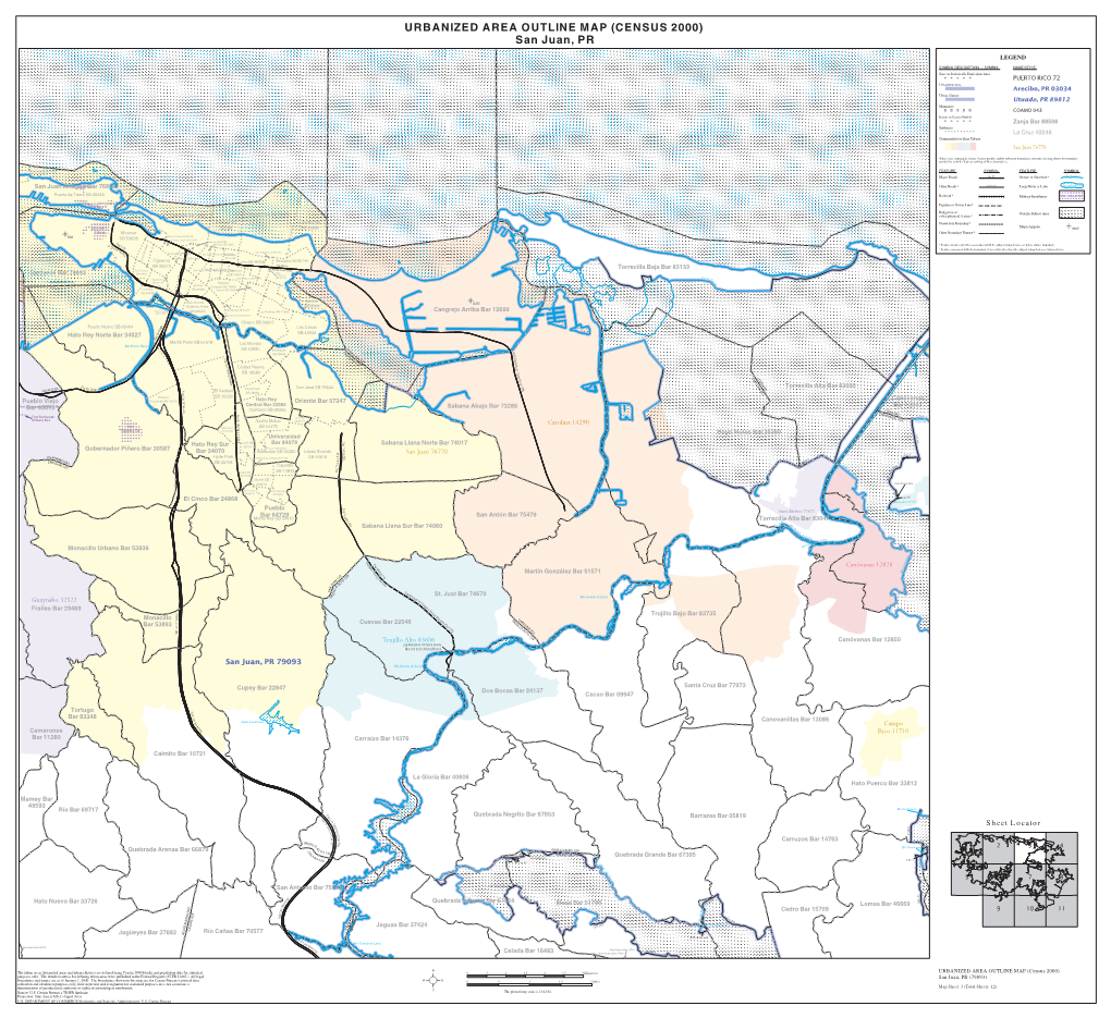 URBANIZED AREA OUTLINE MAP (CENSUS 2000) San Juan, PR